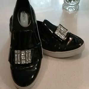 Pair Michael Kors flat loafers with bling. Sz 8.5